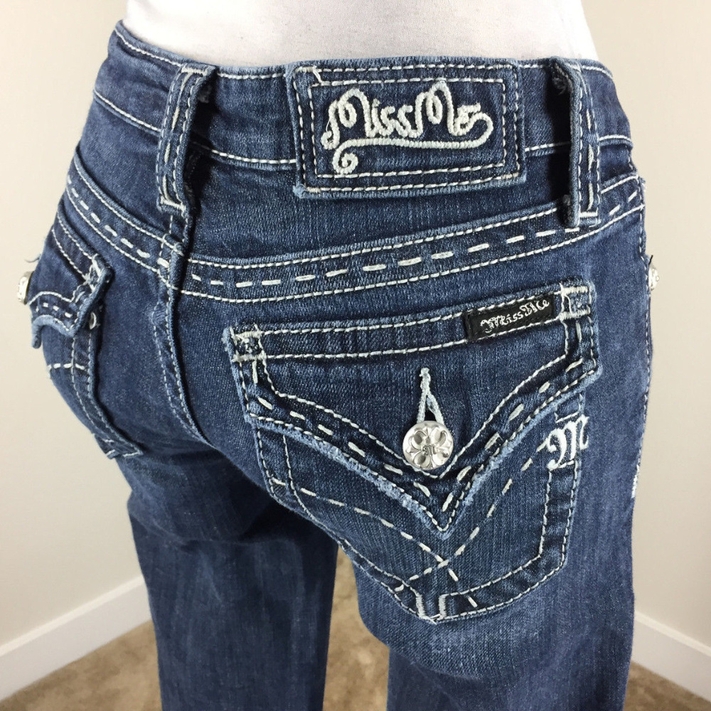 Miss me 26 Jeans Slim Boot Cut flap pockets stretc